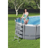 Каркасный бассейн BESTWAY POWER STEEL 549х274х122см, 13430л + фильтр-насос 5678 л/ч, лестница, тент 56710 BW