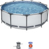 Каркасный бассейн BESTWAY STEEL PRO MAX 366х100см, 9150л + фильтр-насос 2006 л/ч 56260 BW
