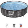 Каркасный бассейн BESTWAY STEEL PRO MAX 366х100см, 9150л + фильтр-насос 2006 л/ч, лестница 5614X BW