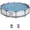 Каркасный бассейн BESTWAY STEEL PRO MAX 366х76см, 6473л + фильтр-насос 1249 л/ч 56416 BW