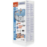 Каркасный бассейн BESTWAY STEEL PRO MAX 427х107см, 13030л + фильтр-насос 3028 л/ч, тент, лестница 56950 BW