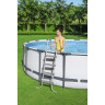 Каркасный бассейн BESTWAY STEEL PRO MAX 457х122см, 16015л + фильтр-насос 3028 л/ч, тент, лестница 56438 BW