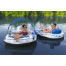 Надувной круг-кресло BESTWAY RAPID RIDER 43725 137x137см с ручками и подстаканником, навес, до 100 кг 43725 BW