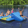 Надувной матрас-остров для плавания 376x311см BESTWAY SUMMER SLIDE ACTIVITY 43728 с горкой , до 500 кг 43728 BW