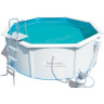 Стальной бассейн BESTWAY HYDRIUM 300х120см, 7630л + песочный ф/насос 3028 л/ч, лестница, тент, подстилка 56566 BW