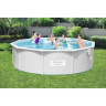 Стальной бассейн BESTWAY HYDRIUM 460х120см, 17430л + песочный ф/насос 5678 л/ч, лестница, тент, подстилка 56384 BW